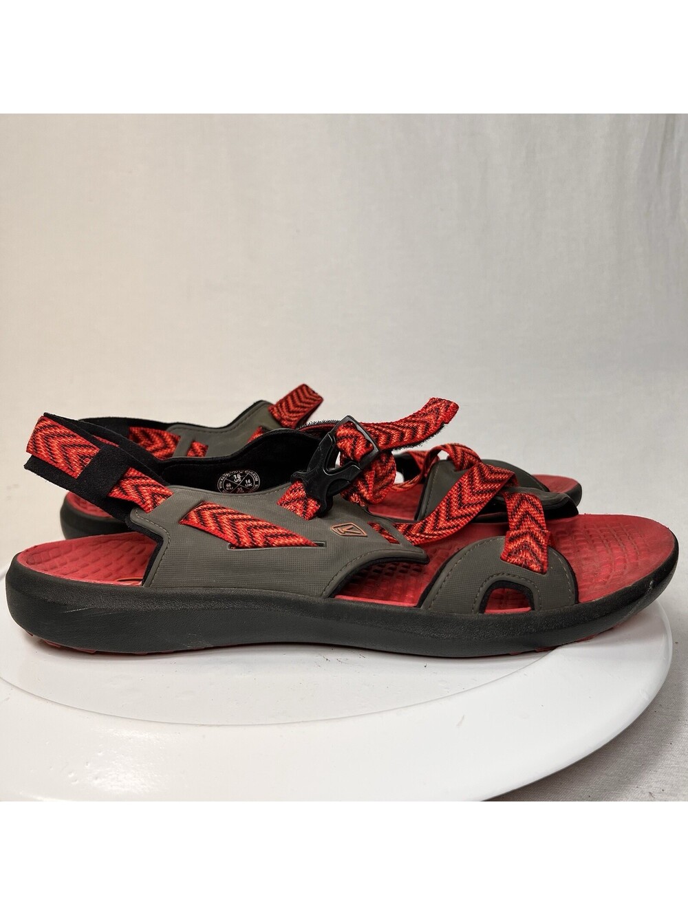 KEEN Maupin Red Black Contour Arch Waterproof Sandals Adjustable Men's Sz 15